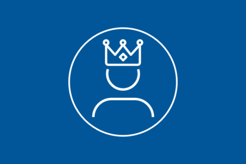 Person with a crown on their head icon
