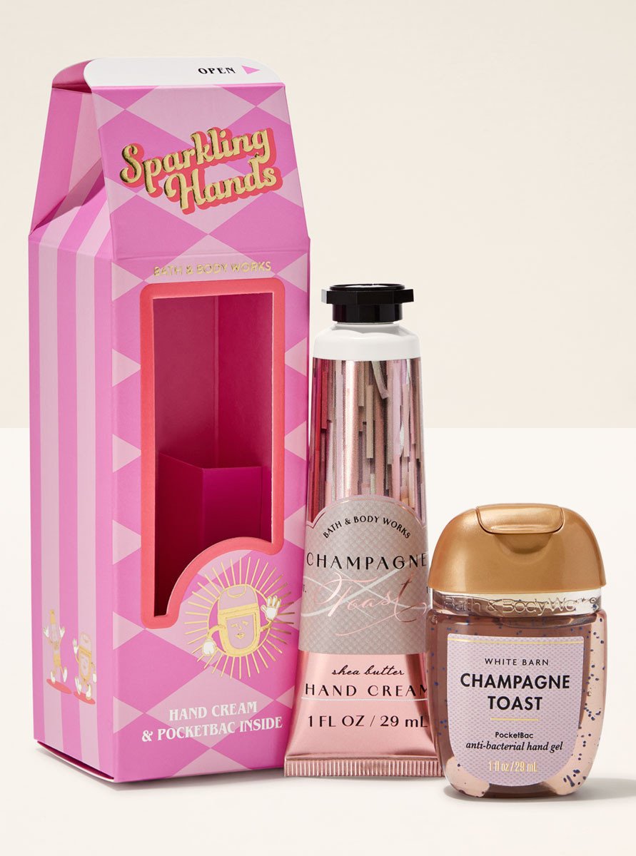 Mini Champagne Toast gift set on a white background