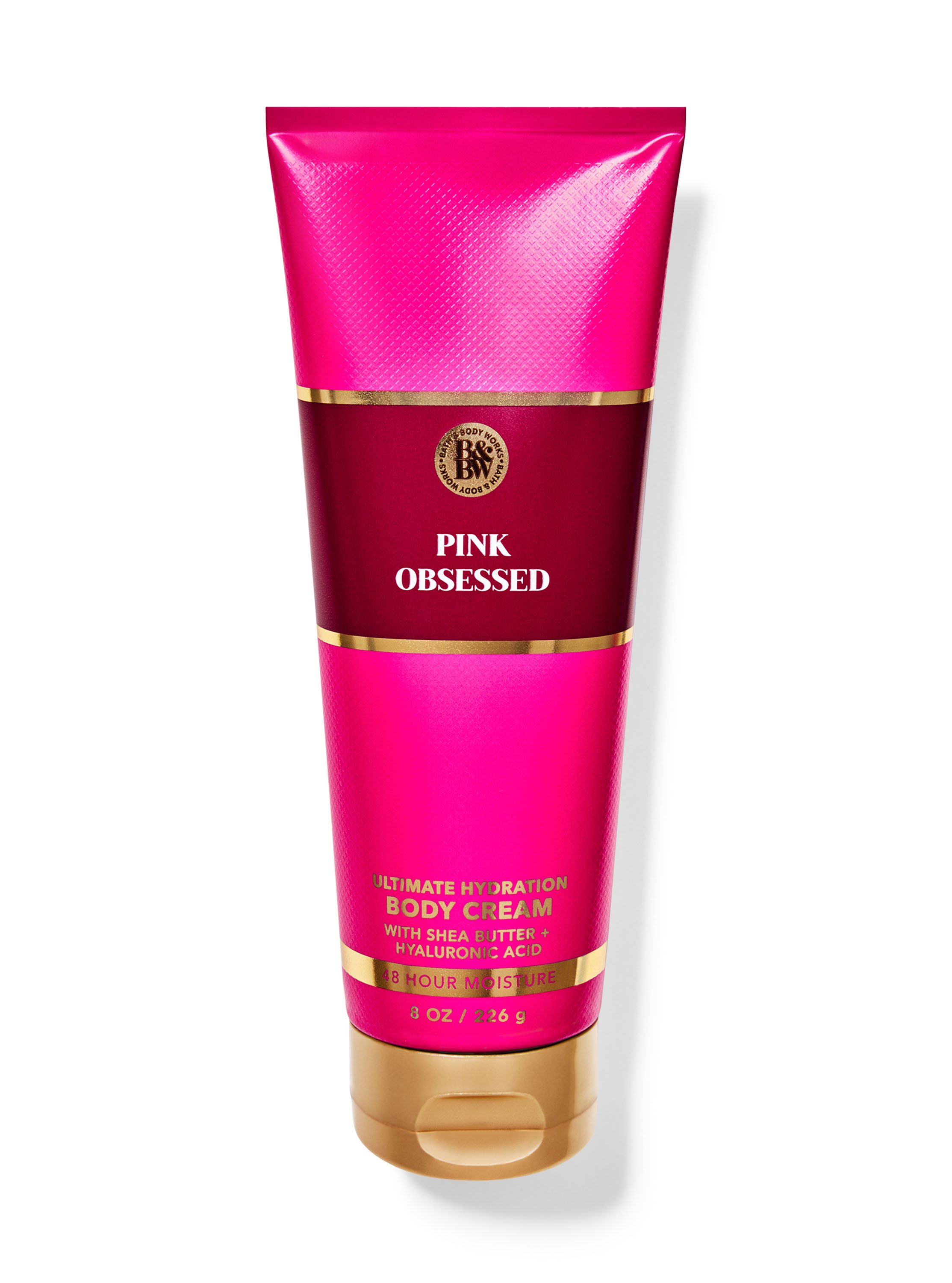 Photo of a Pink Obsessed body cream on a white background