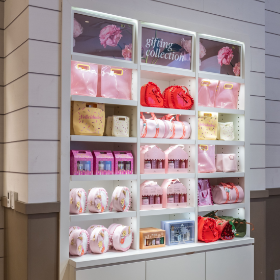 Gifting Wall in a Bath & Body Works store